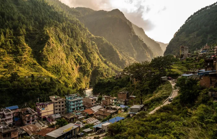 Langtang Valley – View of Syabrubesi village a beautiful resident village Day 3