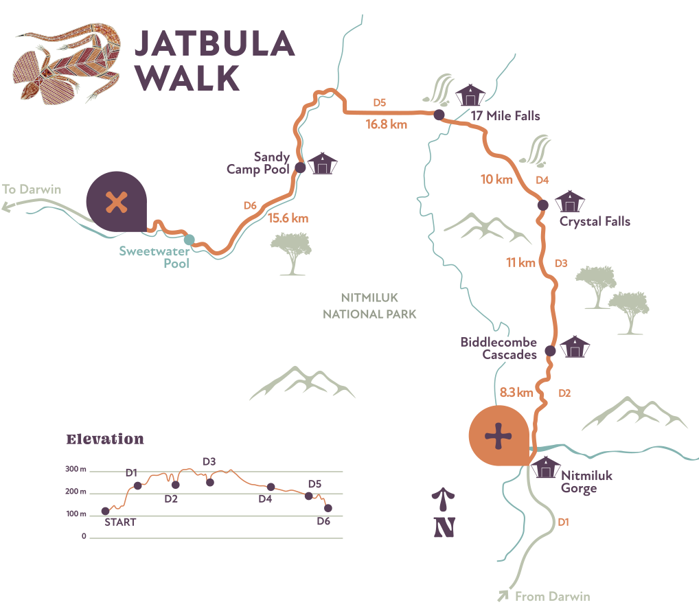 Jatbula Walk Map